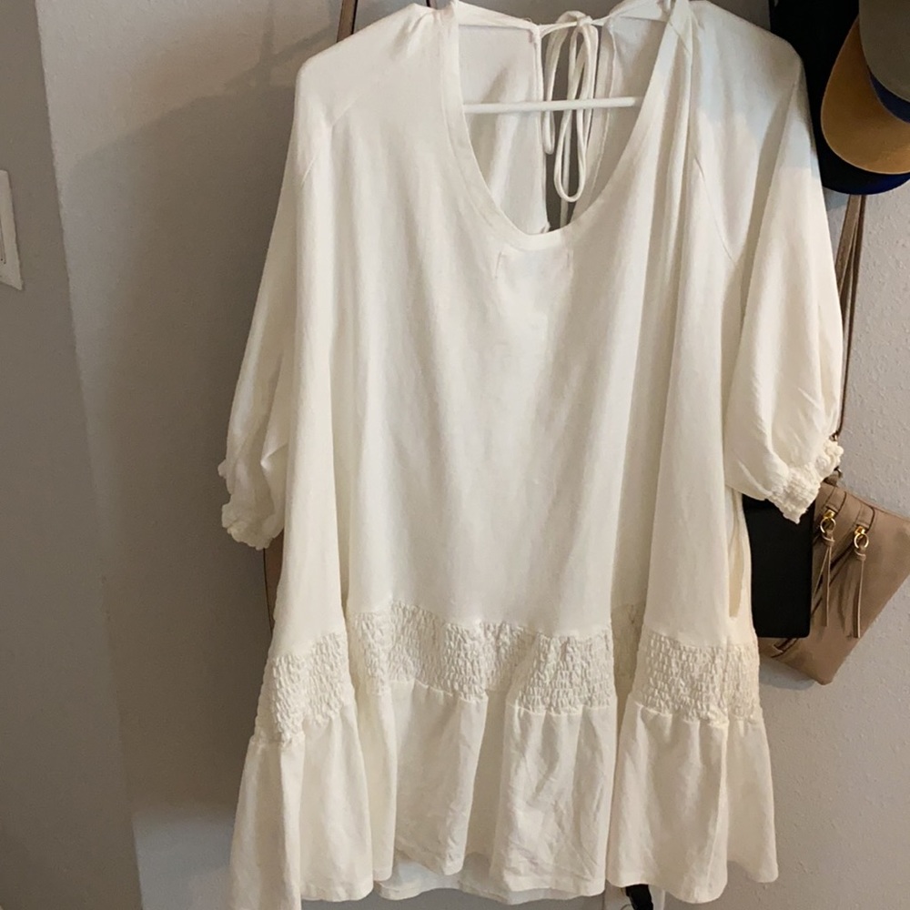 Free People Jenny Mini Dress in white